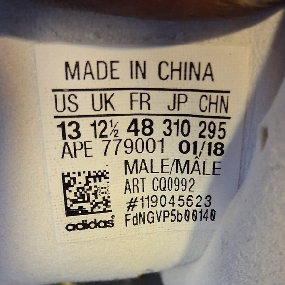 Adidas Crazy BYW LVL 1 Cloud White Purple CQ0992 Mens 13‎ Basketball Shoes